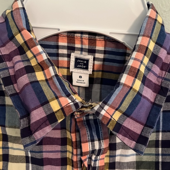 Janie & Jack boys Multicolor Plaid Button-Up Shirt - Picture 2 of 5